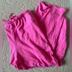Skims cotton sweatpants, pink
